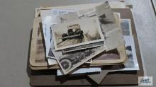 Lot of automobile, animal and scenery photographs. Antique and vintage