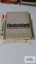Deutschland book, The Illustrated London News 1950 magazines, 1935 and 1941 German magazines, etc