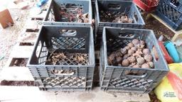 assorted plastic crates