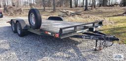 Quality Trailers 2011 car hauler utility trailer with ramps. VIN# 5NDFA1826BS000951. GVWR 7000#. 83