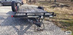 Quality Trailers 2011 car hauler utility trailer with ramps. VIN# 5NDFA1826BS000951. GVWR 7000#. 83