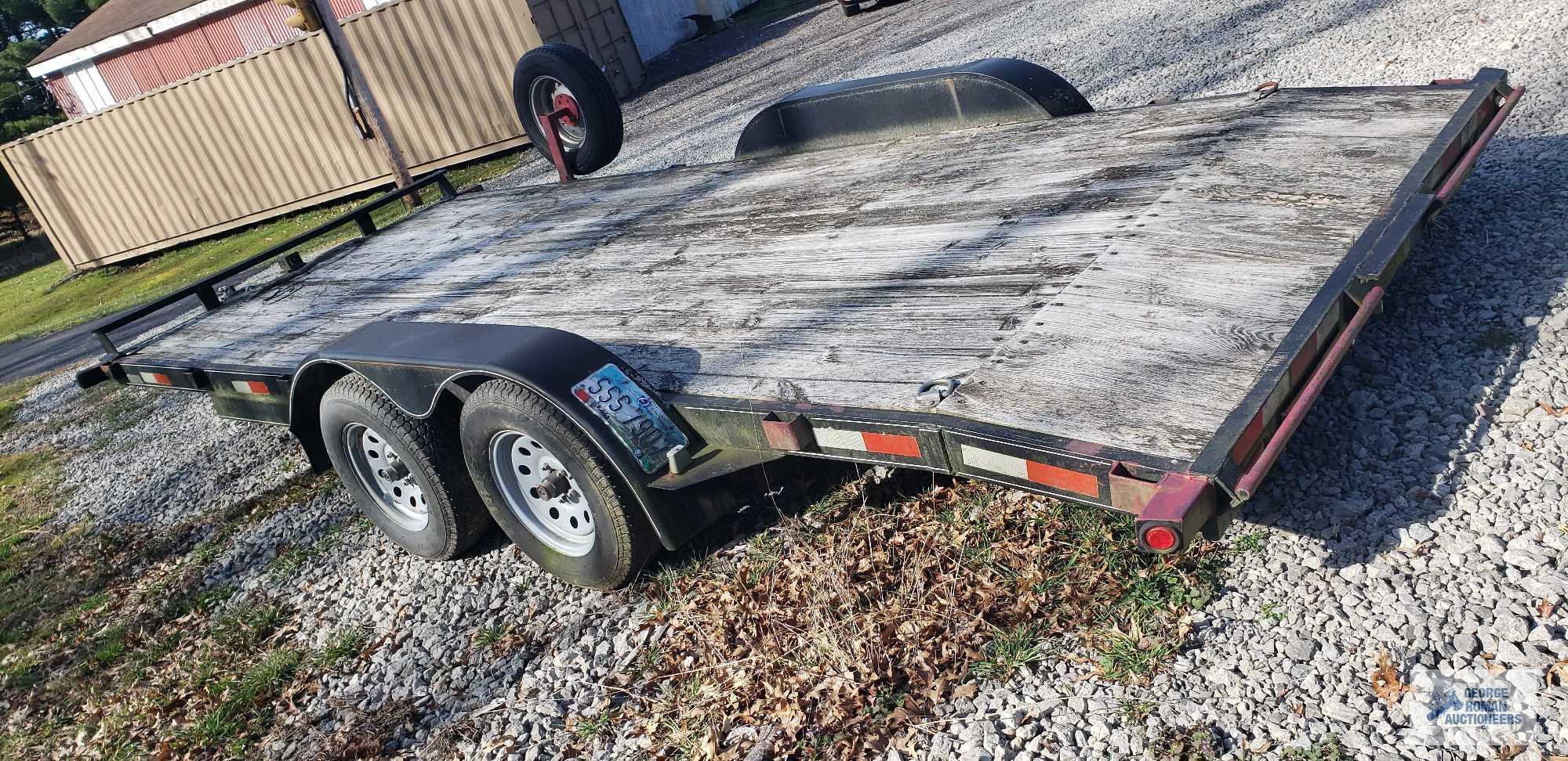 Quality Trailers 2011 car hauler utility trailer with ramps. VIN# 5NDFA1826BS000951. GVWR 7000#. 83