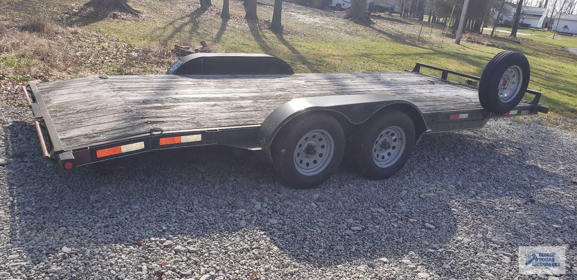 Quality Trailers 2011 car hauler utility trailer with ramps. VIN# 5NDFA1826BS000951. GVWR 7000#. 83