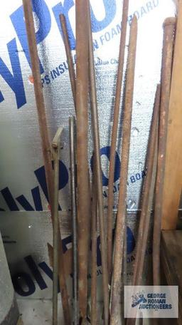 lot of heavy duty pry bars and etc