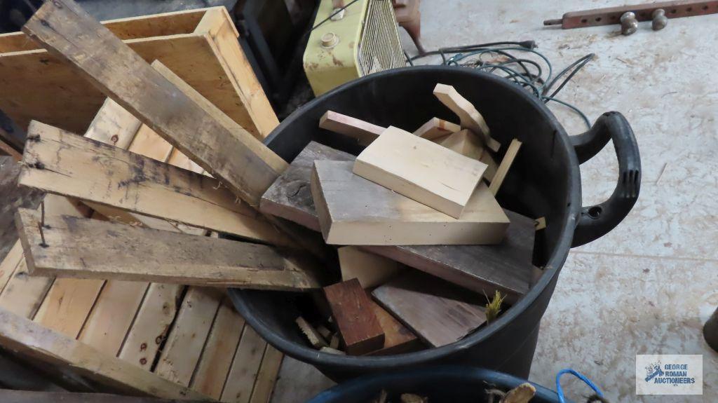 large lot of firewood and lumber