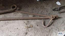 antique hay hooks and double hook lift