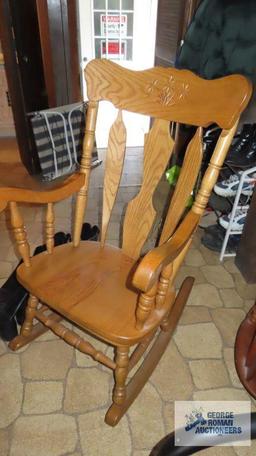 Oak rocking chair