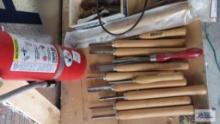 lot of lathe knives and cutters