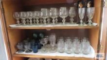 assorted stemware and glassware