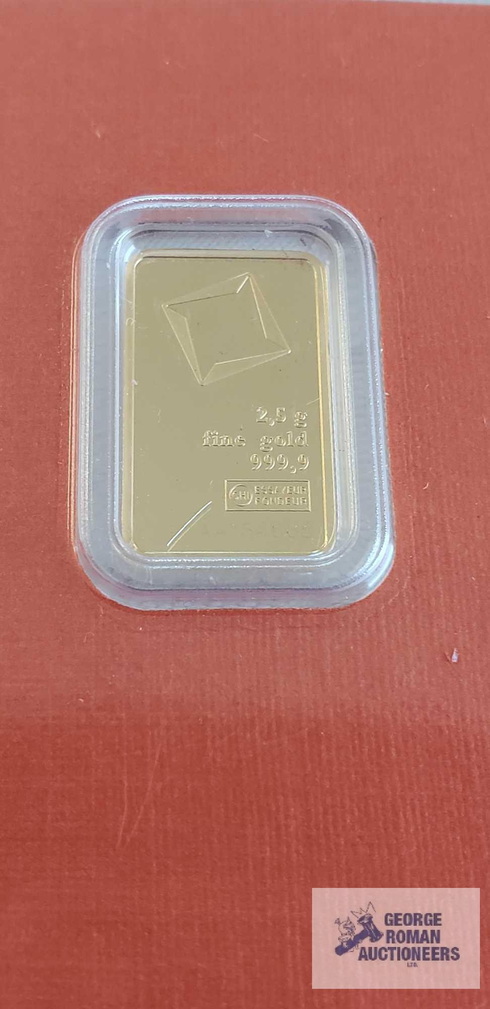 Valcambi suisse gold bars, weight 2.5 G Quantity 4