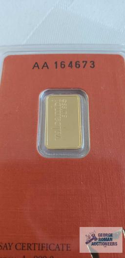 Valcambi suisse gold bars, weight 2.5 G Quantity 4