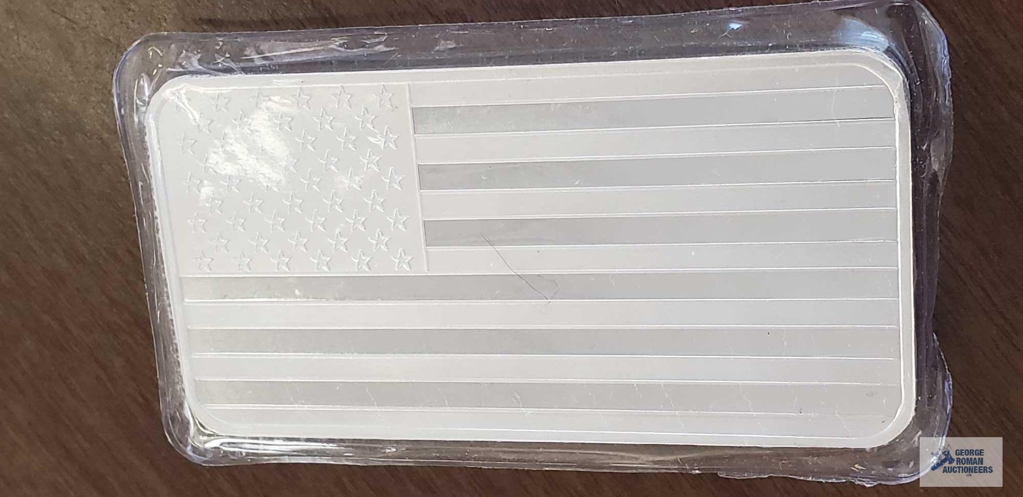 American flag .999 fine silver 10 troy ounces bars Quantity 4