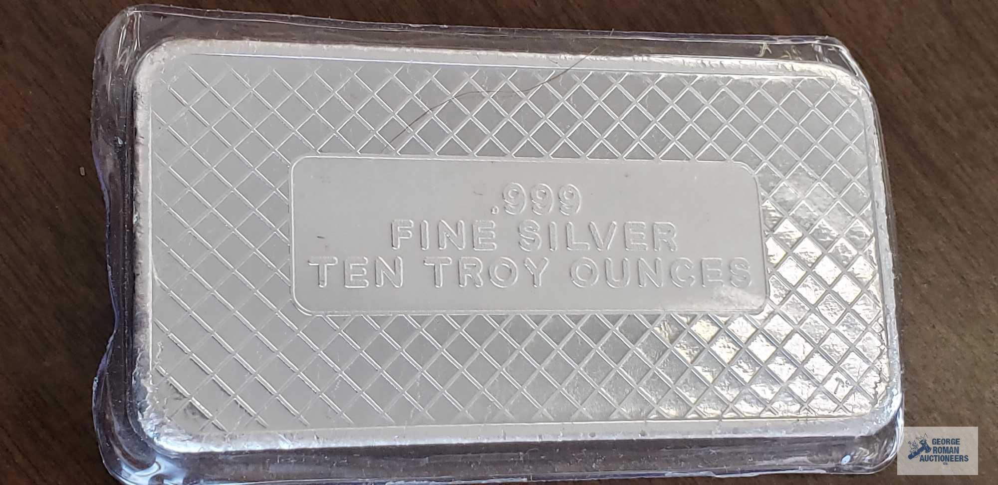 American flag .999 fine silver 10 troy ounces bars Quantity 4