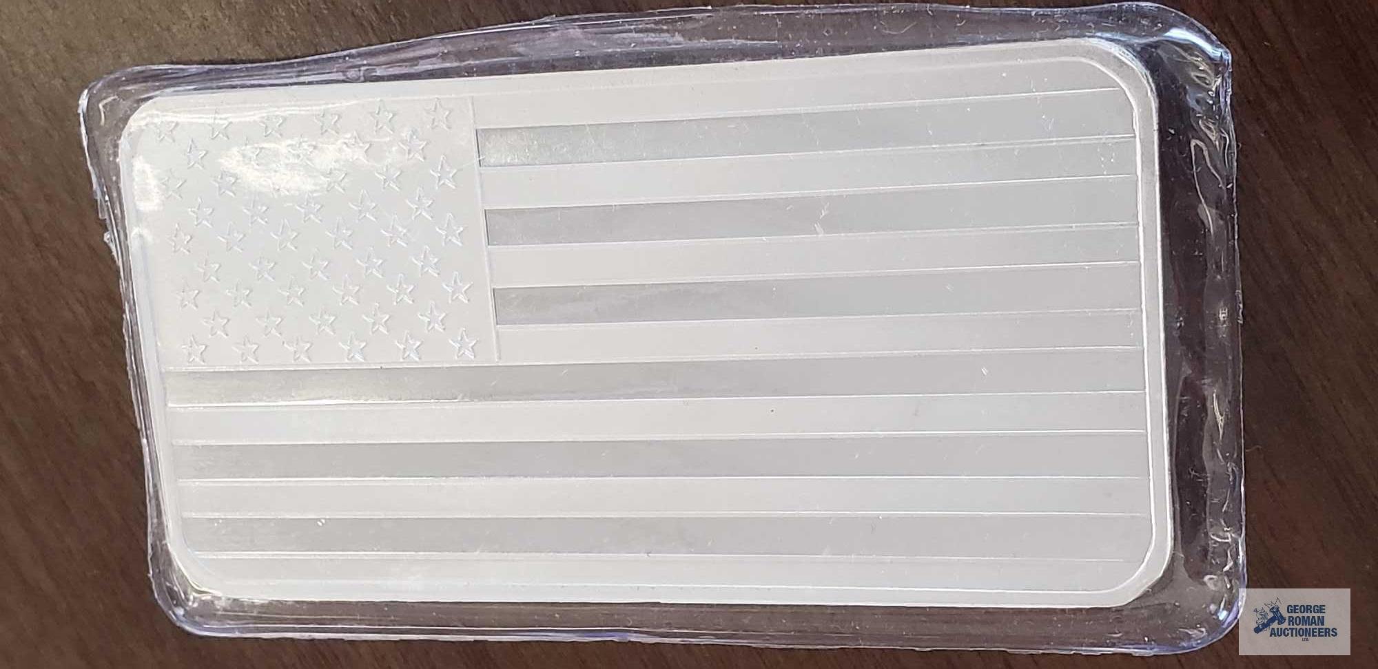 American flag .999 fine silver 10 troy ounces bars Quantity 4