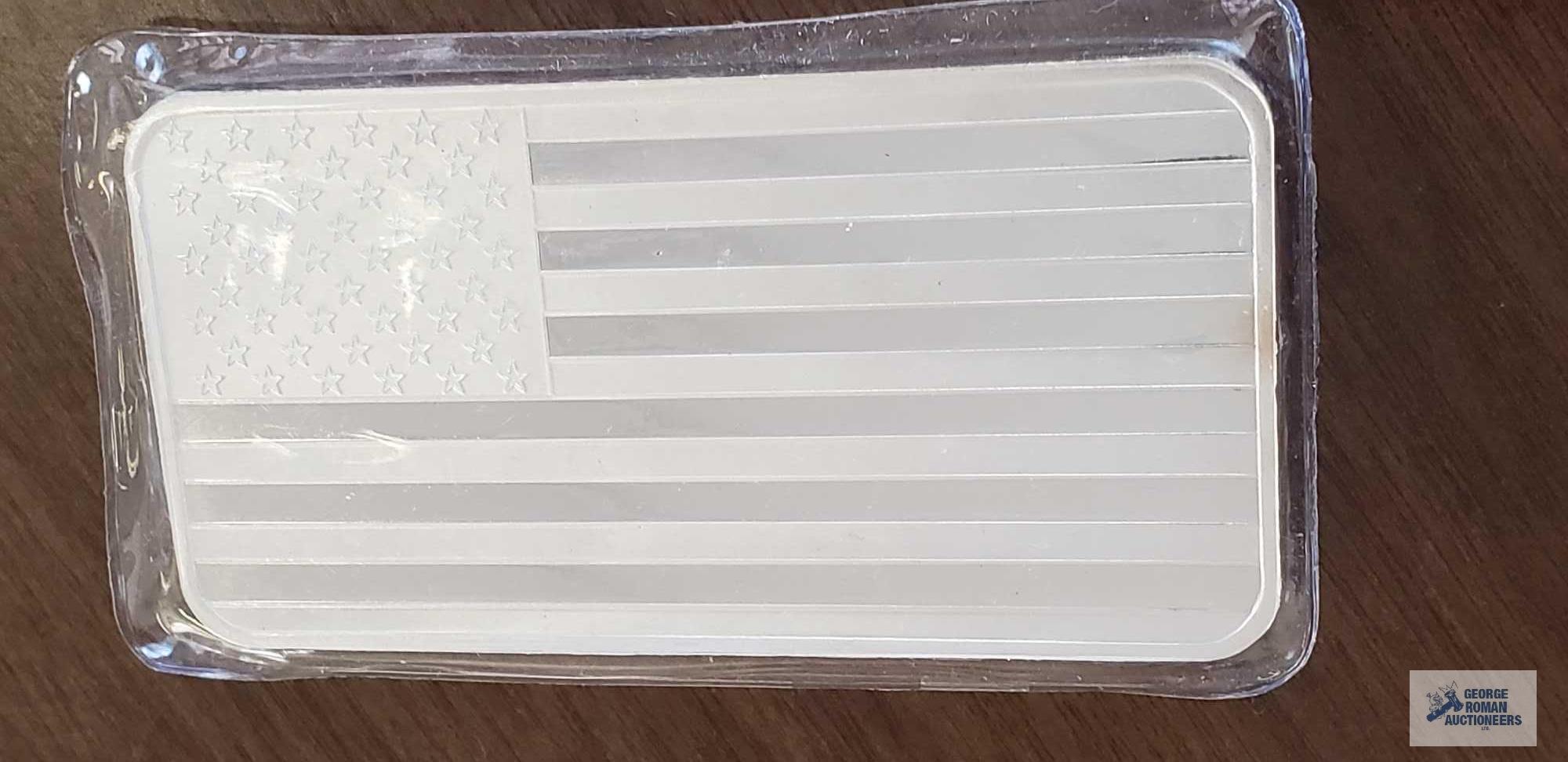 American flag .999 fine silver 10 troy ounces bars Quantity 4