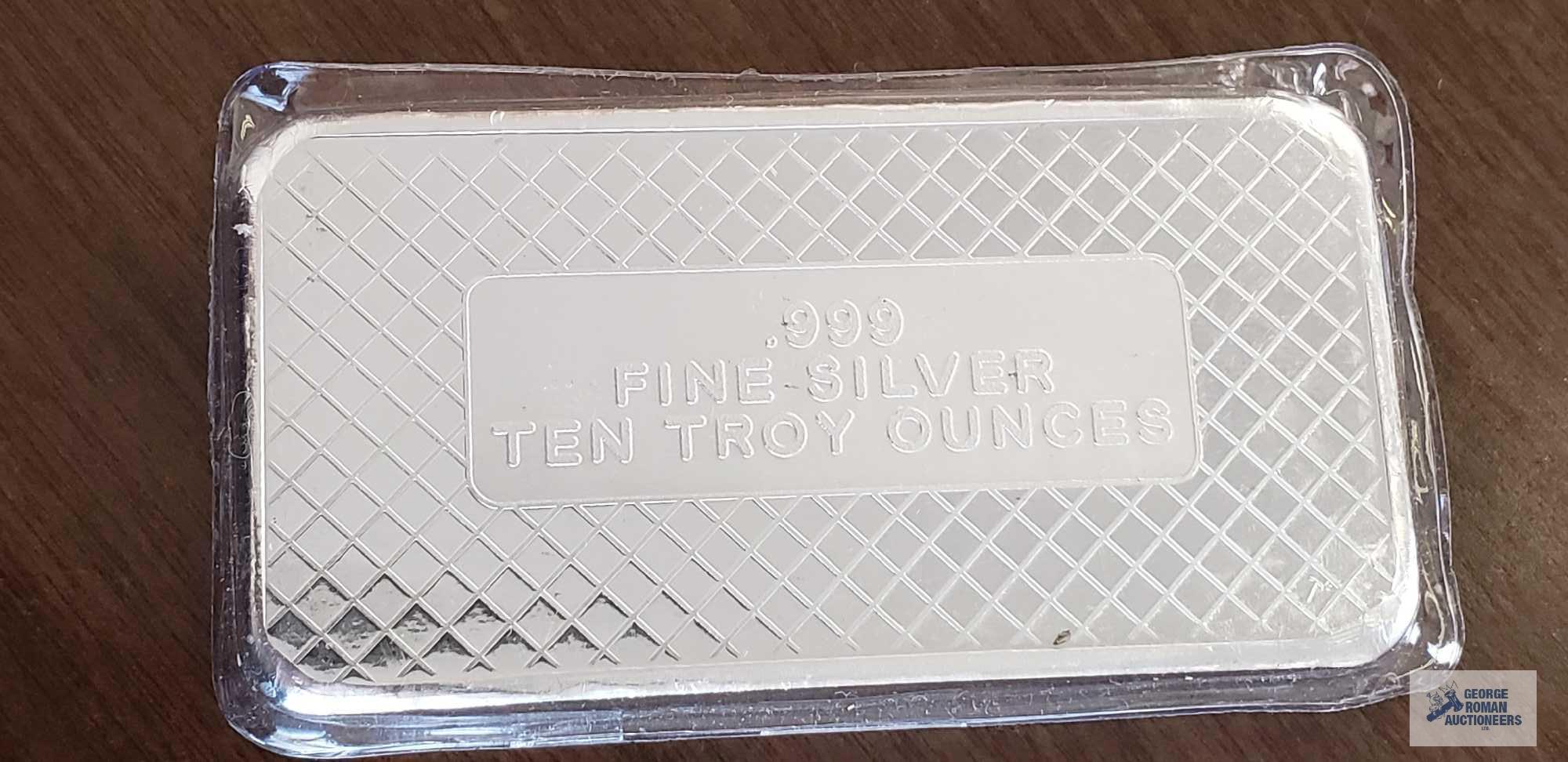 American flag .999 fine silver 10 troy ounces bars Quantity 4