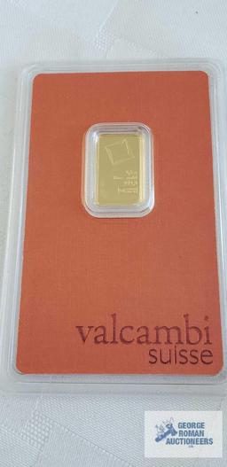 Valcambi suisse gold bars, weight 2.5 G Quantity 4