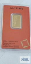 Valcambi suisse gold bar, weight 5 G Quantity 1