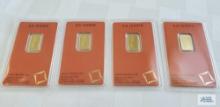 Valcambi suisse gold bars, weight 2.5 G Quantity 4