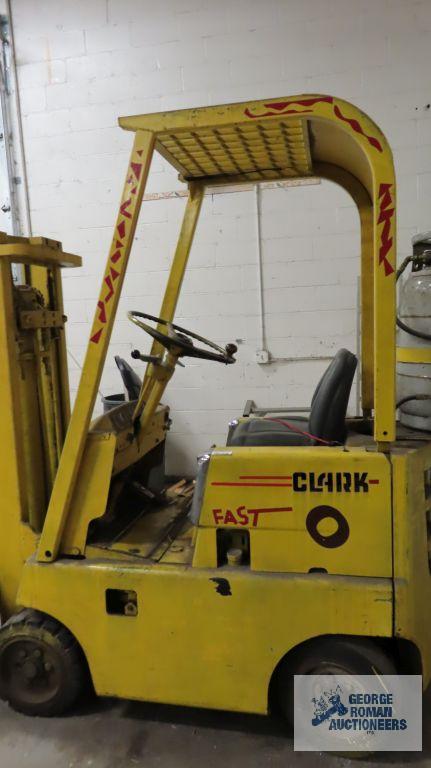 Clark model C20 forklift. 2,000 lb capacity. Serial number C20OB-638-2147. Working unit per seller..