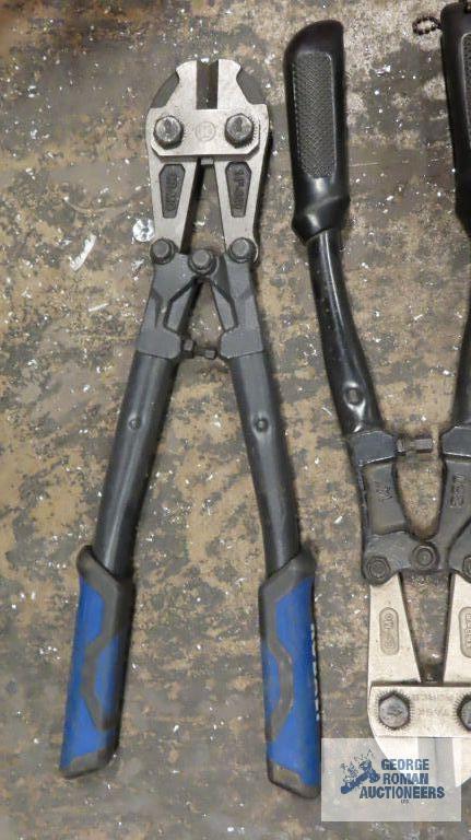 Two sets of light duty bolt cutters