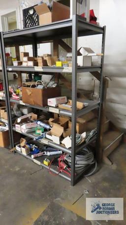 Lot of two sections of adjustable shelving