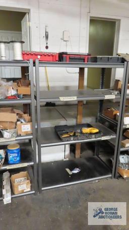 Lot of two sections of adjustable shelving