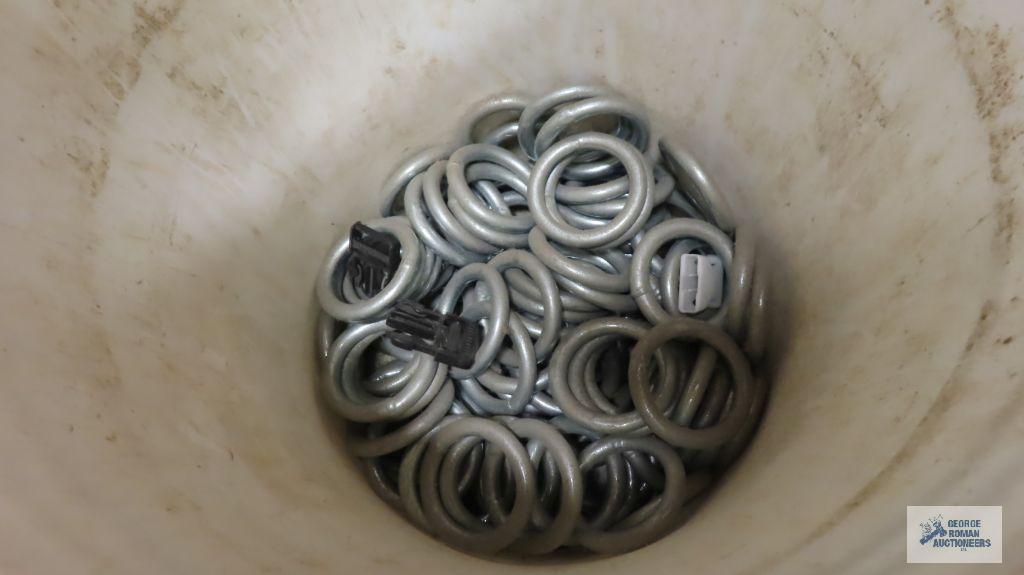 Lot of o-rings, d-rings, curtain hooks and etc
