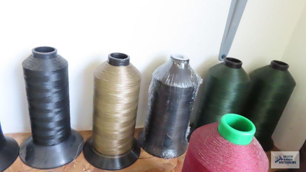Rolls of assorted thread