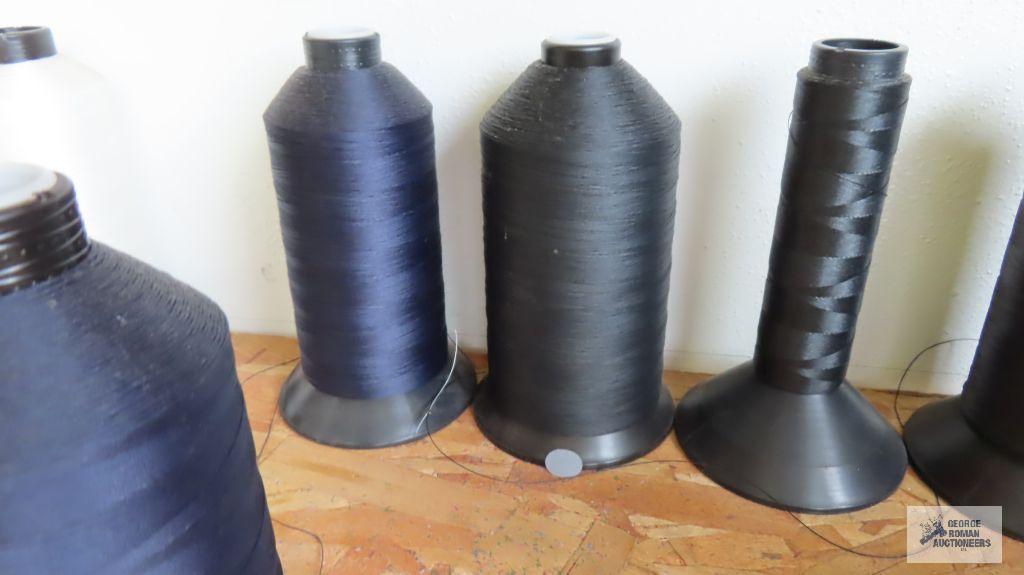 Rolls of assorted thread