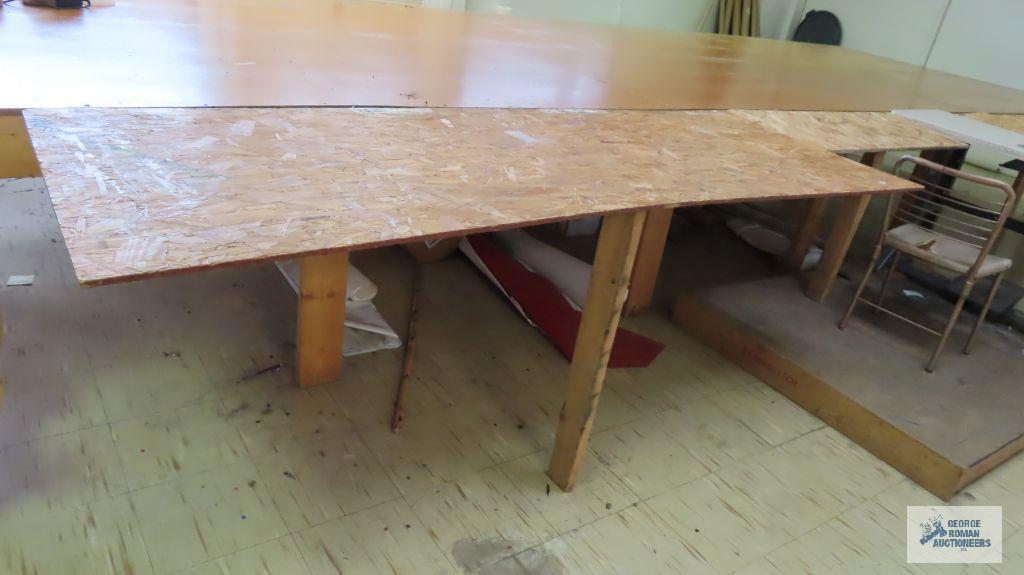 24 ft by 8 ft work table. Bring tools for removal