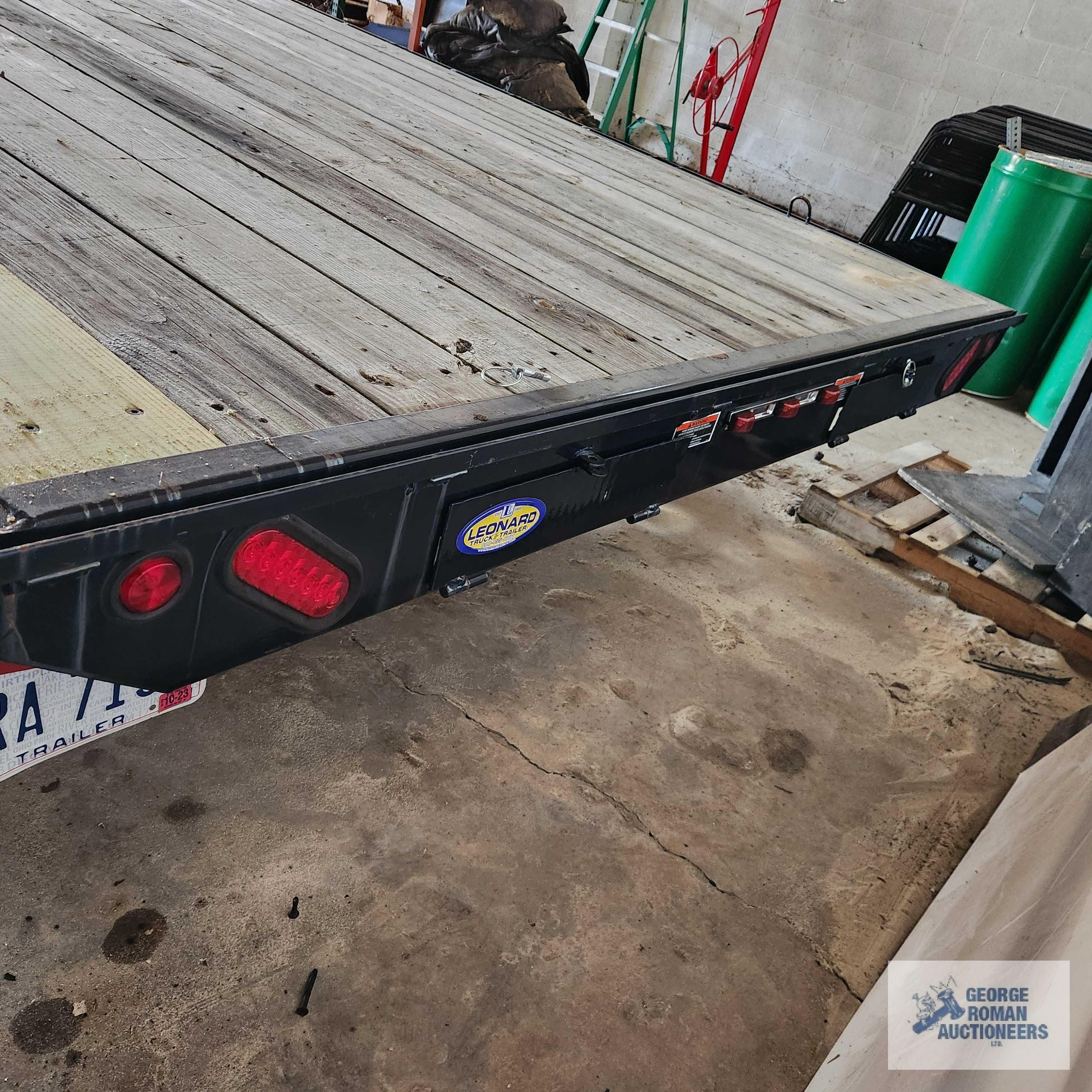 2018 20 ft Load Trail Trailer...Deck is 92-1/2 inch board width. 100-1/2" to the edge of rub rail.