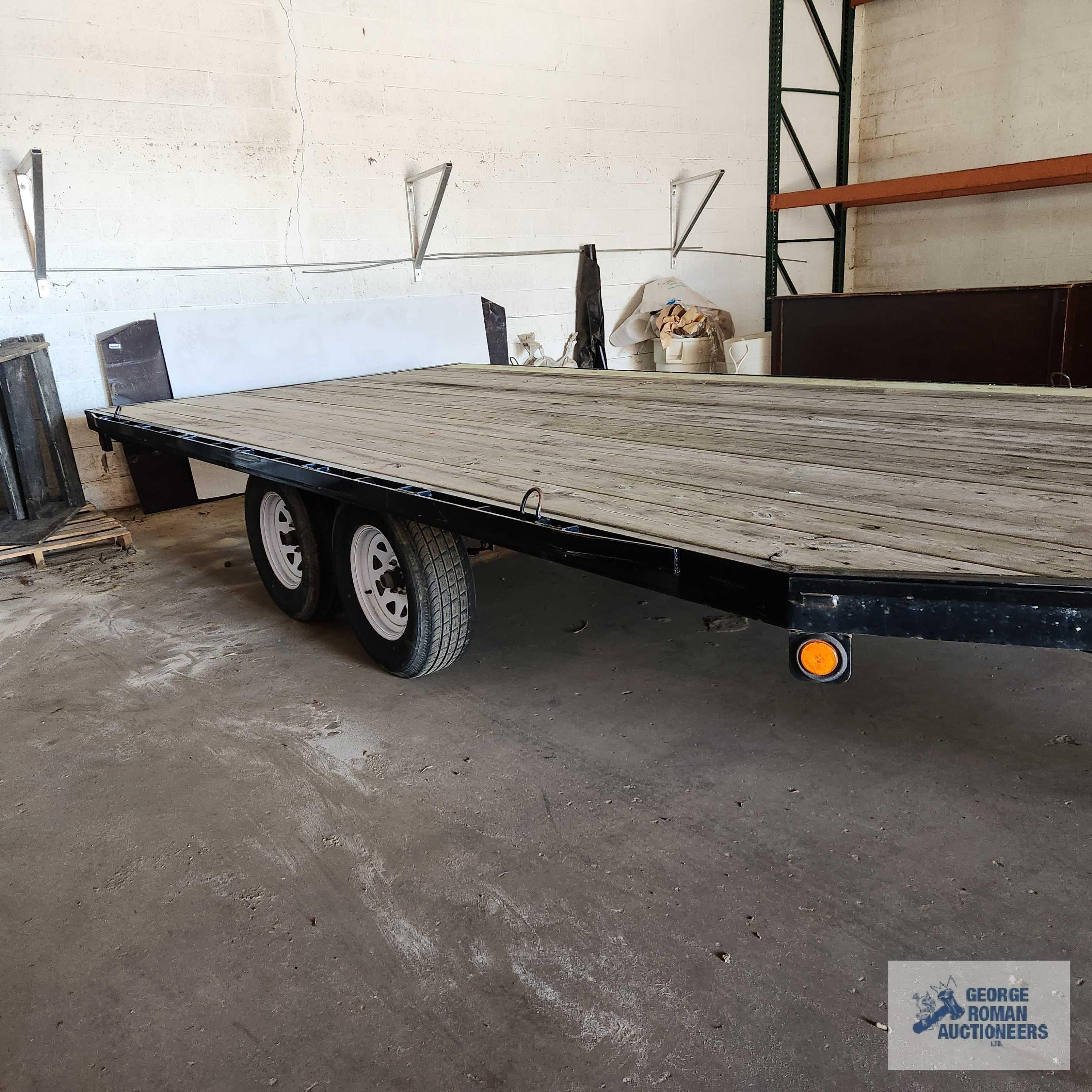 2018 20 ft Load Trail Trailer...Deck is 92-1/2 inch board width. 100-1/2" to the edge of rub rail.