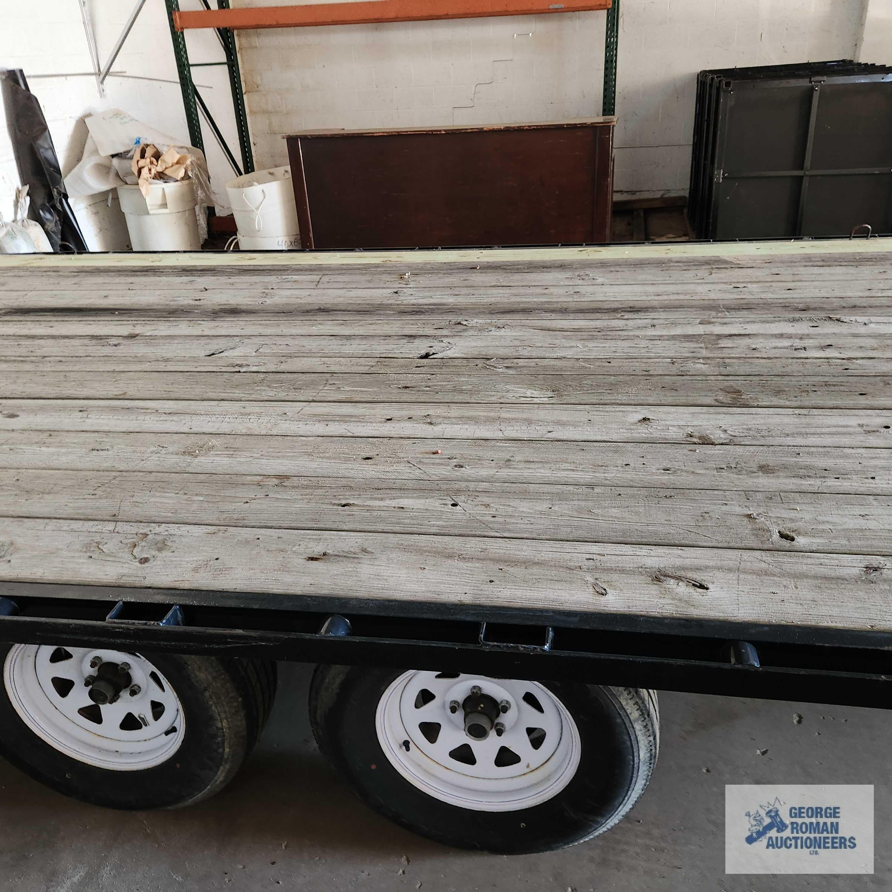 2018 20 ft Load Trail Trailer...Deck is 92-1/2 inch board width. 100-1/2" to the edge of rub rail.