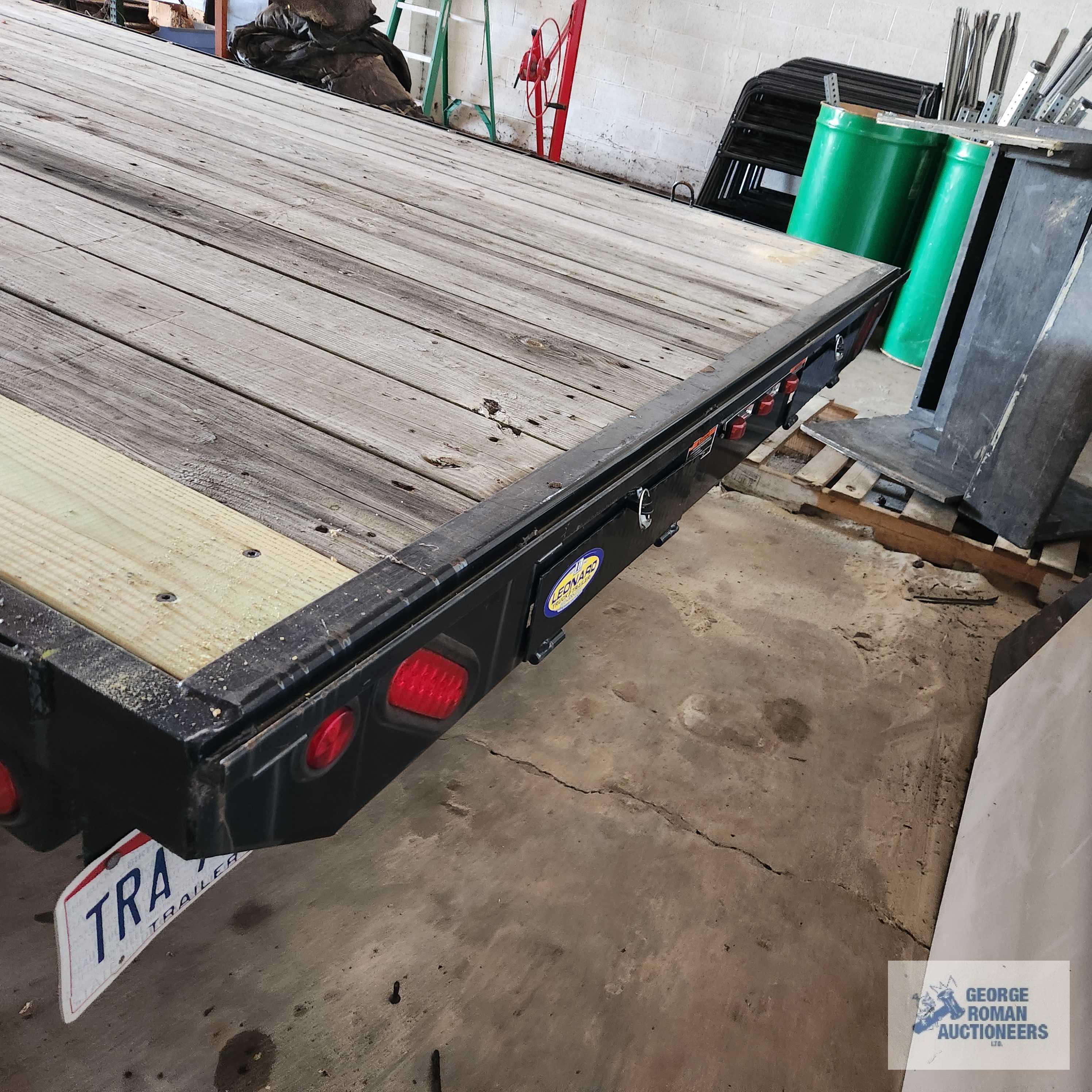 2018 20 ft Load Trail Trailer...Deck is 92-1/2 inch board width. 100-1/2" to the edge of rub rail.