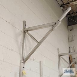 Four aluminum wall brackets with angle stops