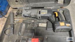 Panasonic 18 volt sawzall, 18 volt drill with two batteries and one charger.