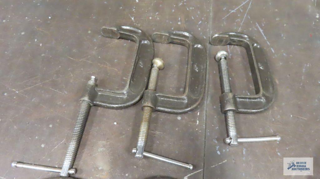 Lot of 4-inch C clamps