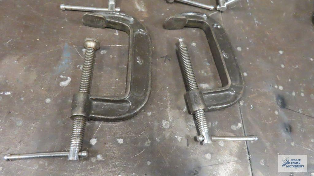 Lot of 4-inch C clamps