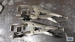 two welding clamps