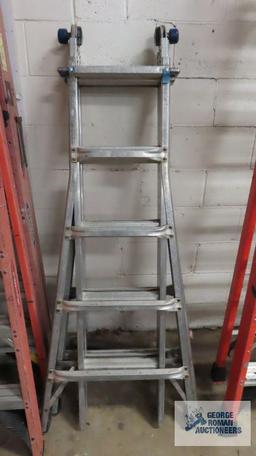 Metal multi-use adjustable ladder