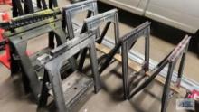 Lot of plastic folding sawhorses