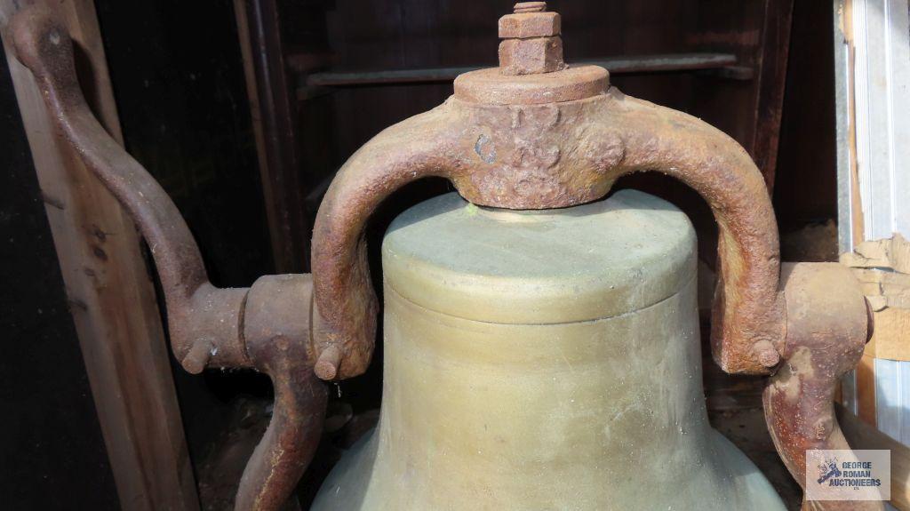 Brass steam locomotive bell, number 223