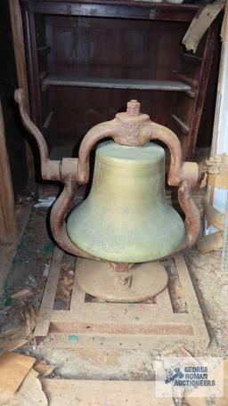 Brass steam locomotive bell, number 223