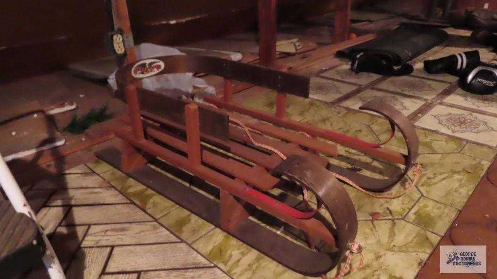 Vintage flexible flyer sled