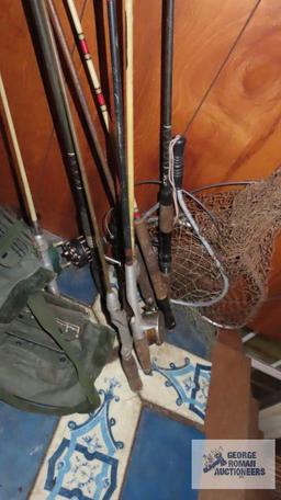 Fishing rods, reels and nets