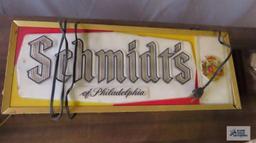 Vintage Schmidt's of Philadelphia lighted beer sign