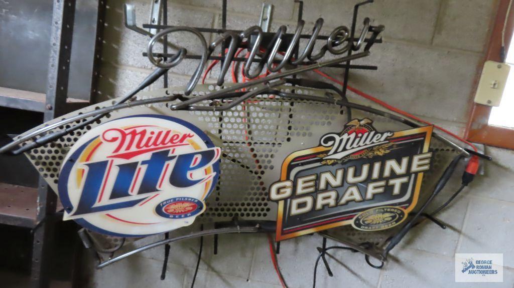 Miller neon light. Needs repaired