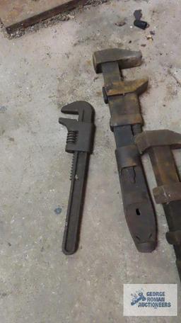 Lot of antique monkey wrenches