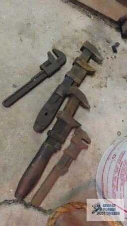 Lot of antique monkey wrenches